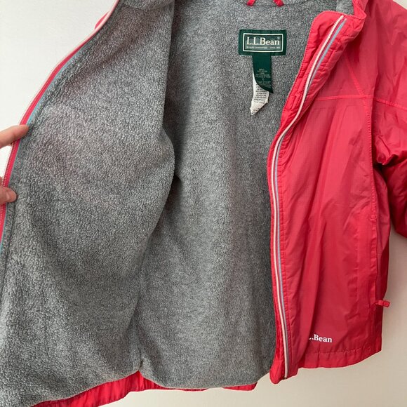 L.L. Bean Hooded Fleece Lined Windbreaker Jacket - Picture 3 of 6